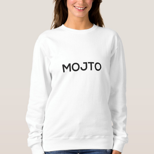 MOJTO WOMAN CREWNECK SWEATSHIRT WHITE