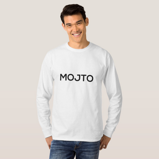 MOJTO MAN LONG SLEEVE WHITE TEE