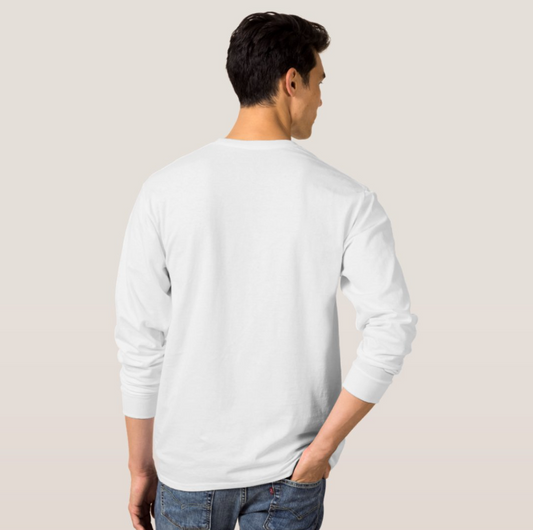 MOJTO MAN LONG SLEEVE WHITE TEE
