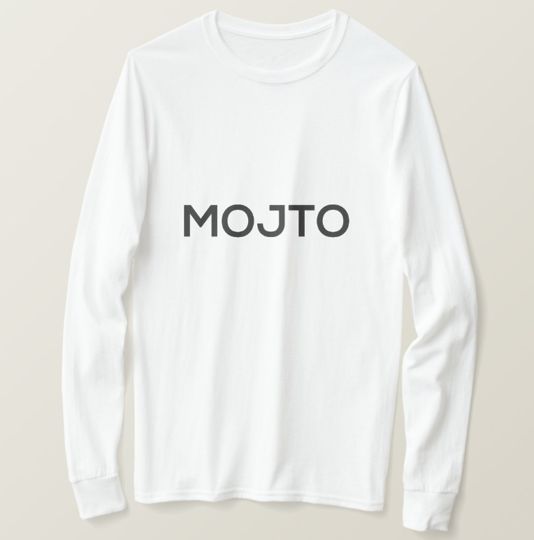 MOJTO MAN LONG SLEEVE WHITE TEE