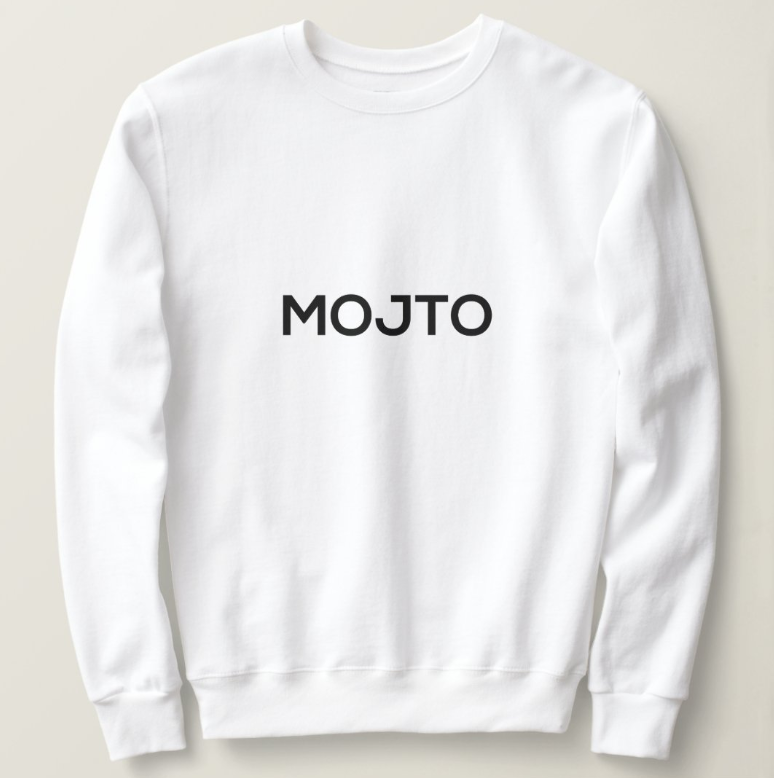 MOJTO WOMAN CREWNECK SWEATSHIRT WHITE