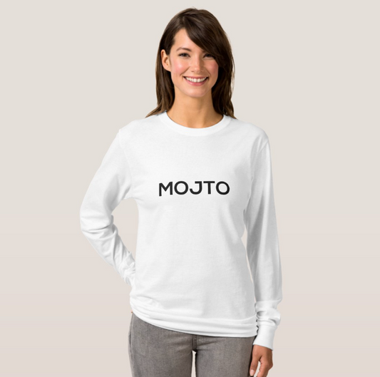 MOJTO WOMAN LONG SLEEVE WHITE TEE