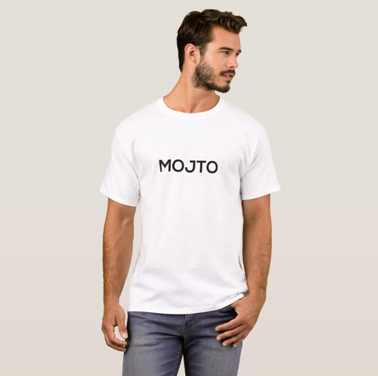 MOJTO MAN ESSENTIAL WHITE TEE